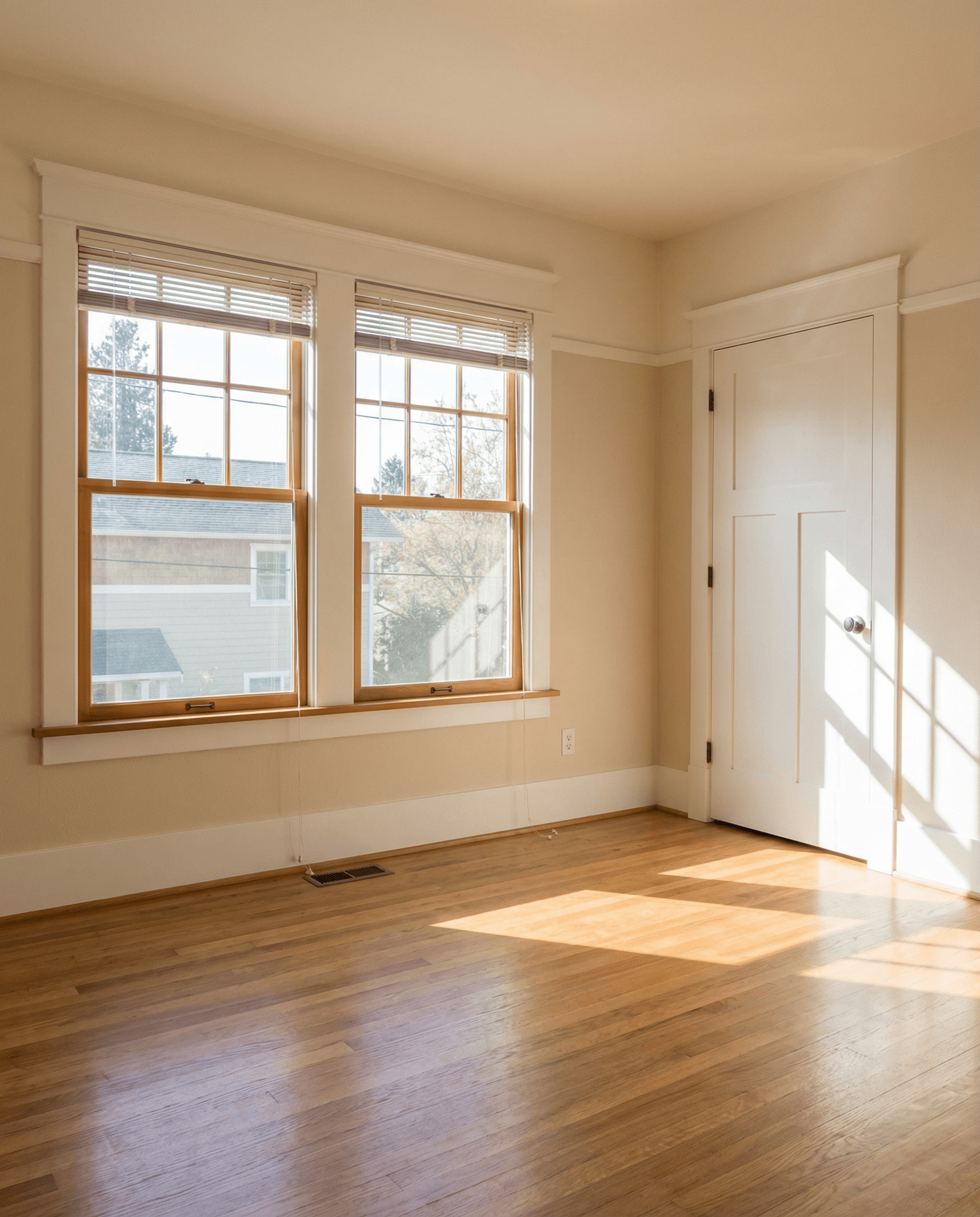 Empty room before staging